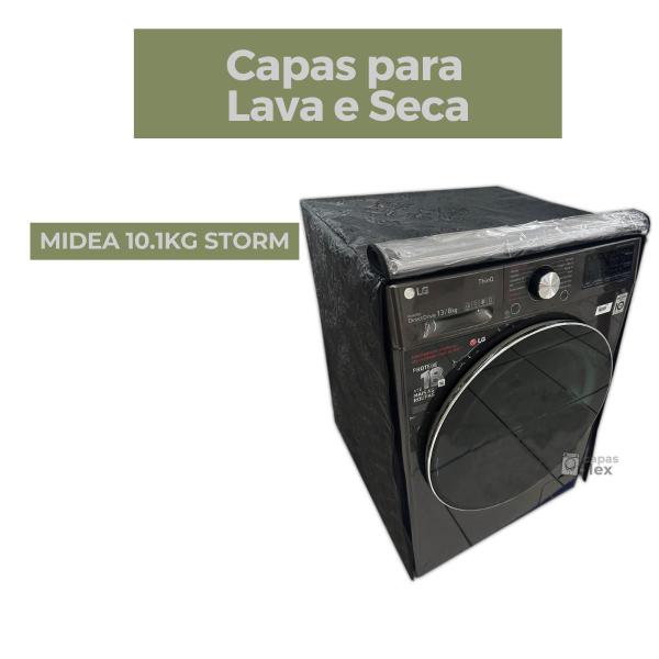 Capa lava e seca midea 10.1kg storm transparente flex - Capas Flex Imagem de Capa lava e seca midea 10.1kg storm transparente flex