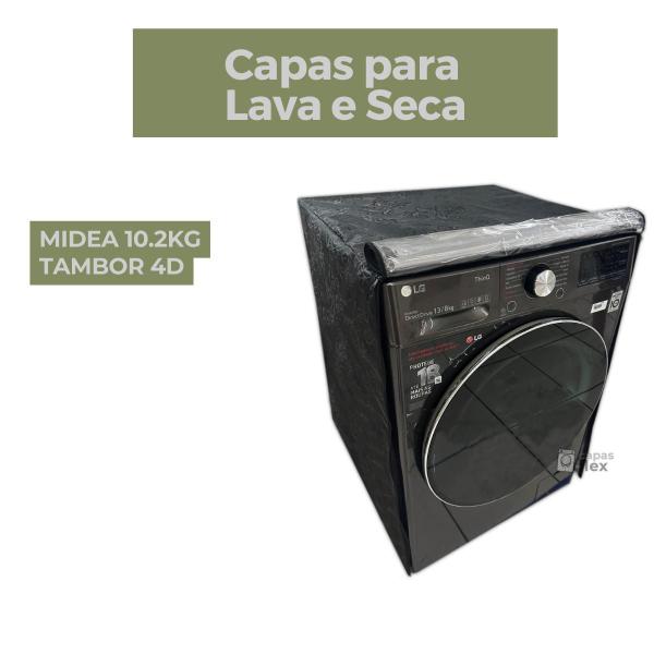 Imagem de Capa lava e seca midea 10.2kg tambor 4d transparente flex