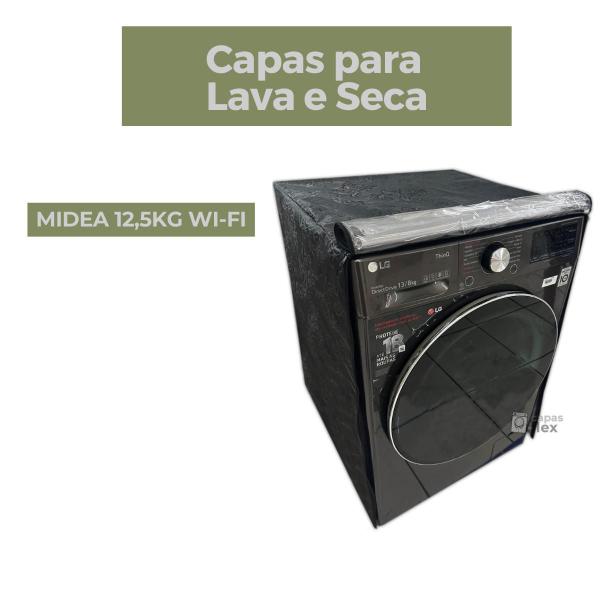 Imagem de Capa lava e seca midea 12,5kg wi-fi transparente flex