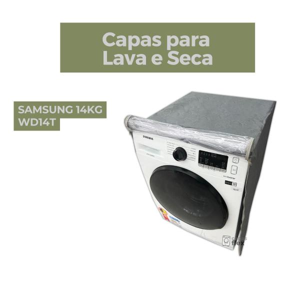 Imagem de Capa lava e seca samsung 14kg wd14t transparente flex