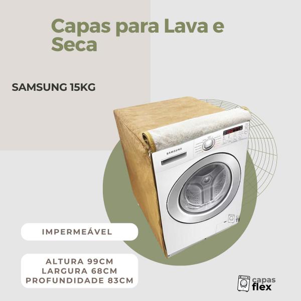 Capa lava e seca samsung 15kg mpermeável flex - Capas Flex Imagem de Capa lava e seca samsung 15kg mpermeável flex