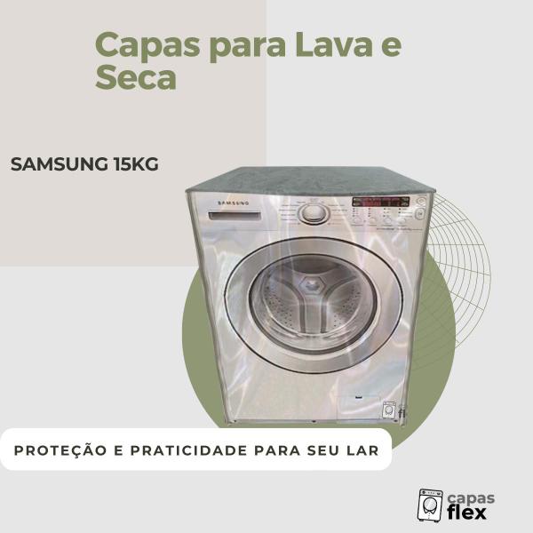 Imagem de Capa lava e seca samsung 15kg transparente flex