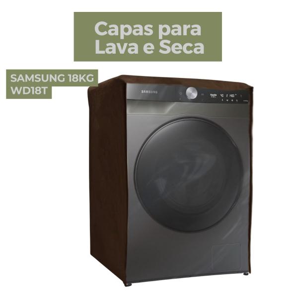 Imagem de Capa lava e seca samsung 18kg wdt18t smart transparente flex