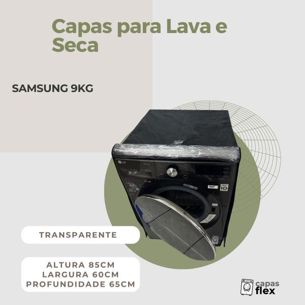 Imagem de Capa lava e seca samsung 9kg transparente flex