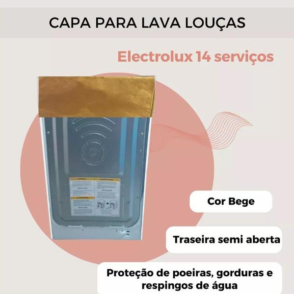 Imagem de Capa lava louças electrolux 14 serviços impermeável flex