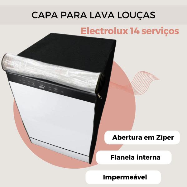 Capa lava louças electrolux 14 serviços transparente flex - Capas Flex Imagem de Capa lava louças electrolux 14 serviços transparente flex