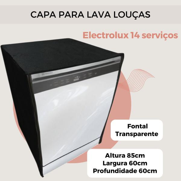 Capa lava louças electrolux 14 serviços transparente flex - Capas Flex Imagem de Capa lava louças electrolux 14 serviços transparente flex