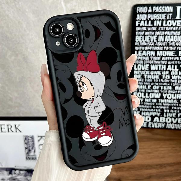 Imagem de Capa Macia Mickey e Minnie Mouse para iPhone 15/14/13/12/11 - Design Encantador