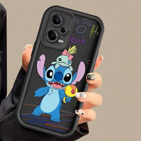 Imagem de Capa Macia Stitch Love Angle para Xiaomi Redmi Note e K50 - Compatível com 4G e 5G