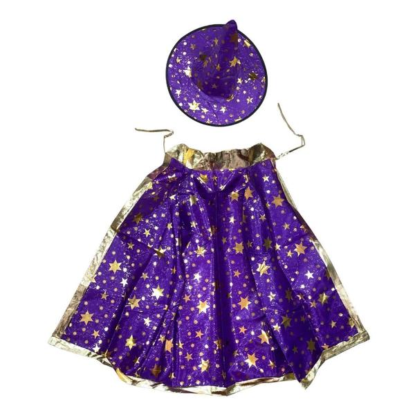 Capa magia 3 (kit 1 capa + 1 chapeu ) 75 cm - Royal Toys Imagem de Capa magia 3 (kit 1 capa + 1 chapeu ) 75 cm