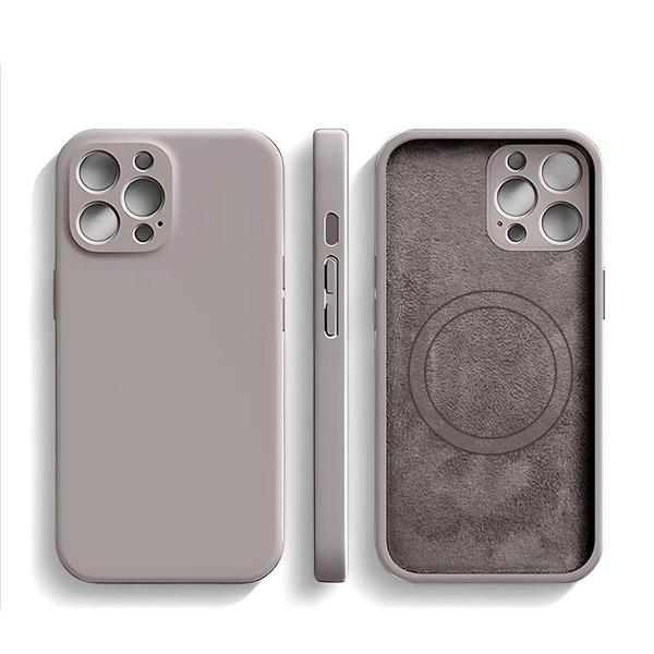 Imagem de Capa Magnética de Silicone Líquido para iPhone 11/13/12/14/15 - Carregamento Sem Fio