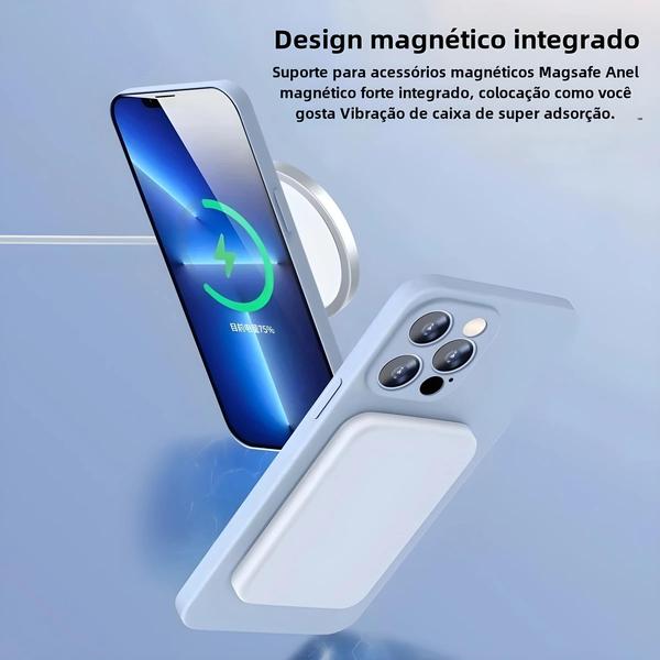 Imagem de Capa MagSafe de Carregamento Sem Fio para iPhone 16/15/14/13/12/11 - Capa Magnética