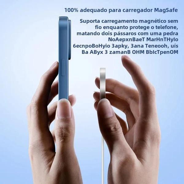 Imagem de Capa MagSafe Magnética de Silicone para iPhone 15/14/13/12/11 - Pro, Max e Mini