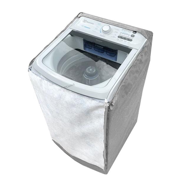 Capa Maquina de Lavar Electrolux LED 13kg e 14kg Abertura Superior Ziper Cinza - VIP CAPAS Capa Maquina de Lavar Electrolux LED 13kg e 14kg Abertura Superior Ziper Cinza - VIP CAPAS