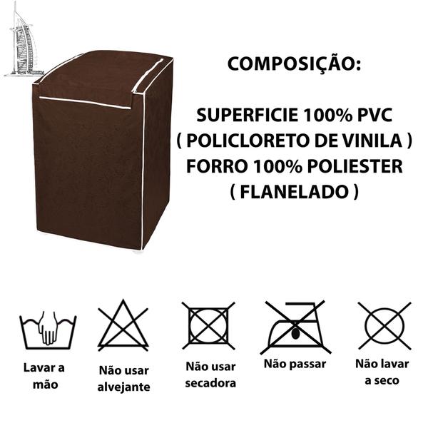 Imagem de Capa Máquina de Lavar Roupa Impermeável Com ZIPER 10 a 12 quilos