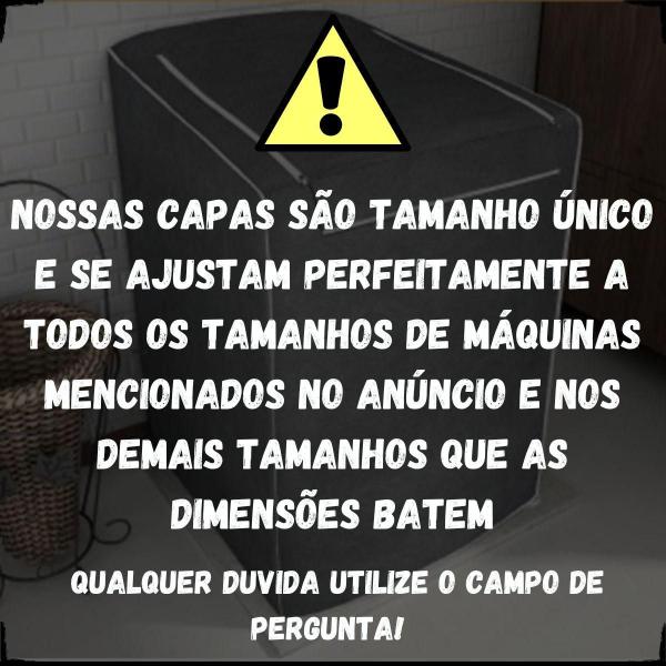 Imagem de Capa Maquina Lava e Seca Frontal LG Samsung 8kg 9kg 10kg 11kg