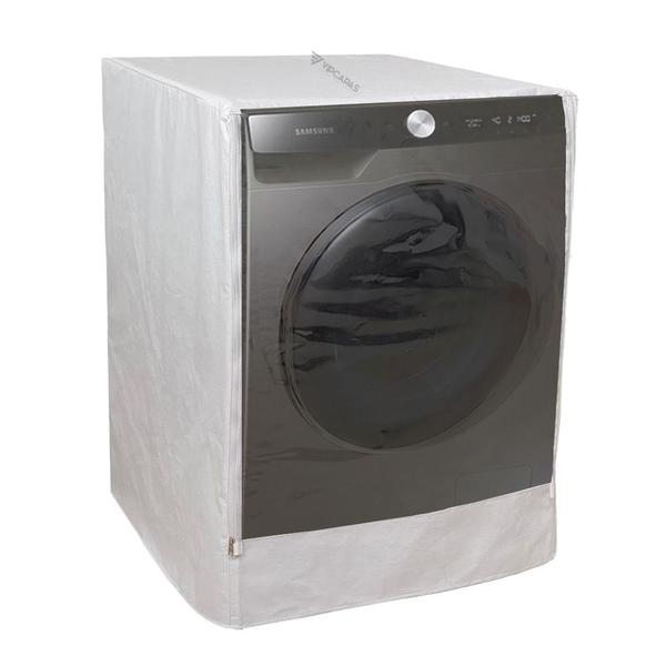 Capa Maquina Lava e Seca Samung 13 Kg WD7000T Eco Bubble Abertura Frontal Transparente Ziper Branca - VIP CAPAS Imagem de Capa Maquina Lava e Seca Samung 13 Kg WD7000T Eco Bubble Abertura Frontal Transparente Ziper Branca