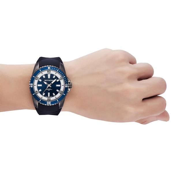 Imagem de Capa masculina casual de silicone azul Watch Miykon 48 mm