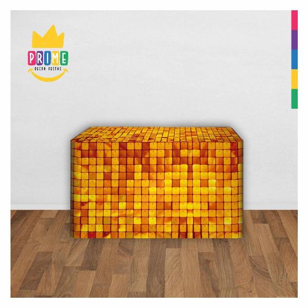 Imagem de Capa Mesa Paetê Shimmer Wall Em Tecido Sublimado Veste Fácil