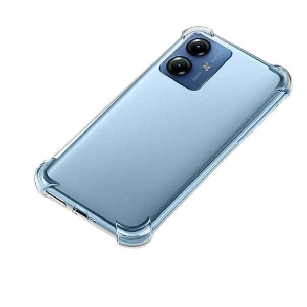 Imagem de Capa Moto G84 Capinha Transparente Silicone + Película 3D