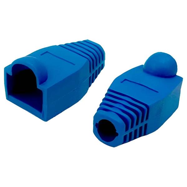 Imagem de Capa P/ Conector RJ45 Azul 10 Unidades