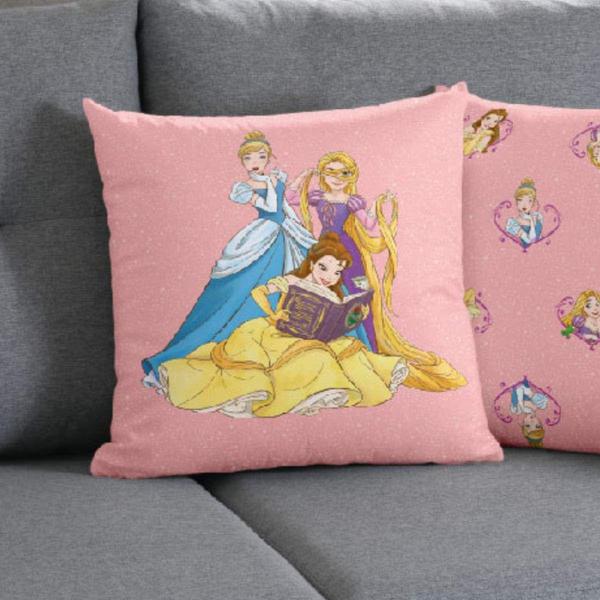 Imagem de Capa para Almofada Disney 45cm x 45cm Princesas Poá - Bella Janela