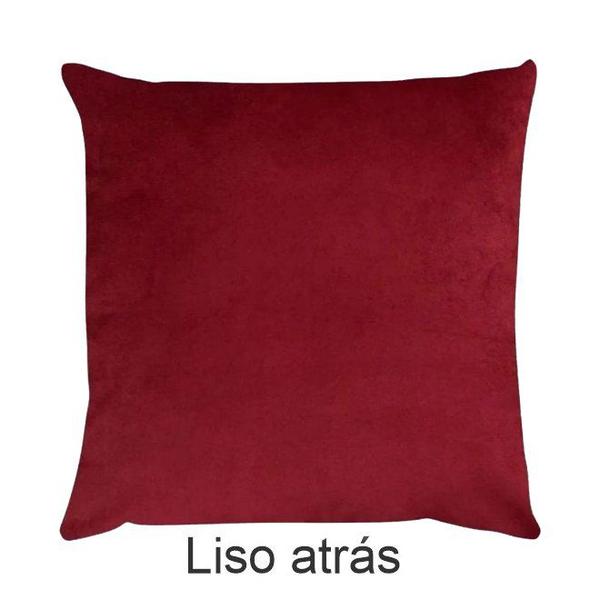 Imagem de Capa para Almofada Drapeada Line em Veludo Quadrada 50x50 Bordo