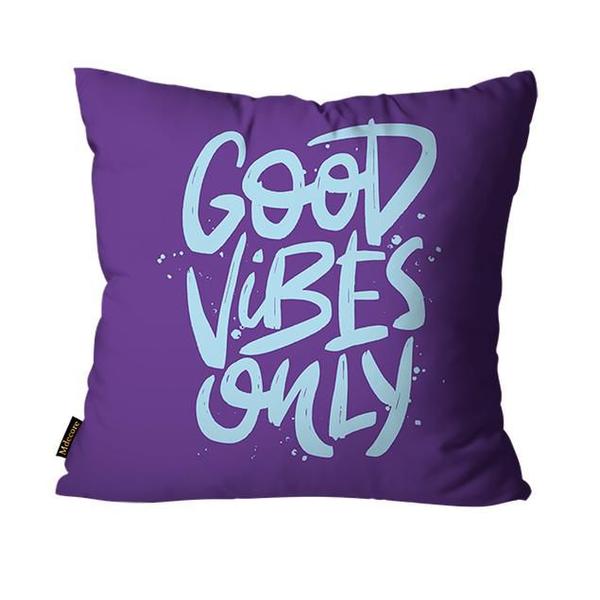 Imagem de Capa Para Almofada Good Vibes Only Roxo