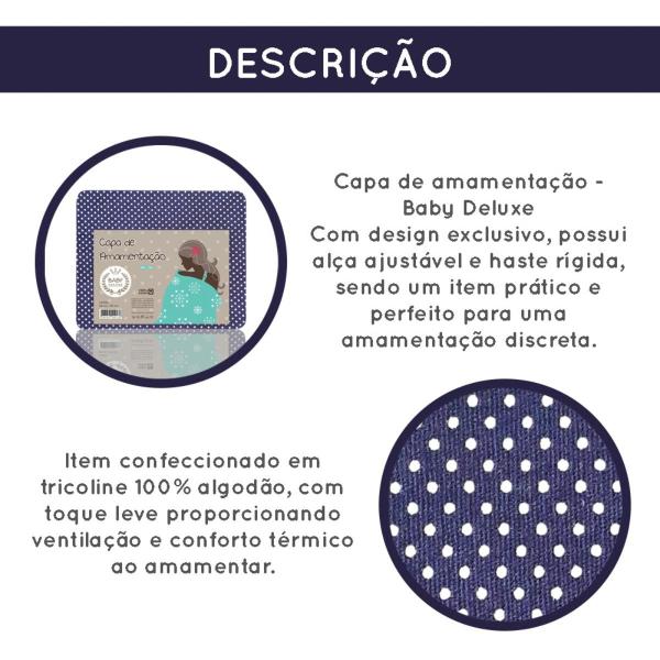 Imagem de Capa para Amamentar Avental Enfermagem Amamentação Multiuso Proteção e Privacidade Ao Ar Livre Proteção e Conforto Marinho Enxoval MeninoBaby Deluxe