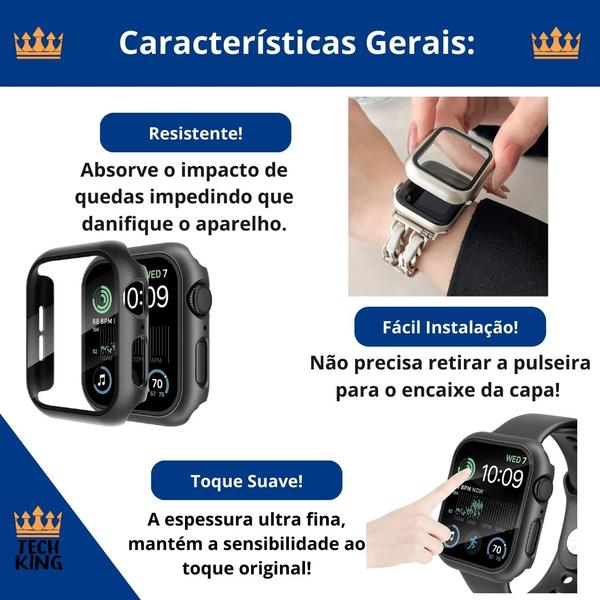 Imagem de Capa para Apple Watch Seria 10 46mm - acrílico com vidro