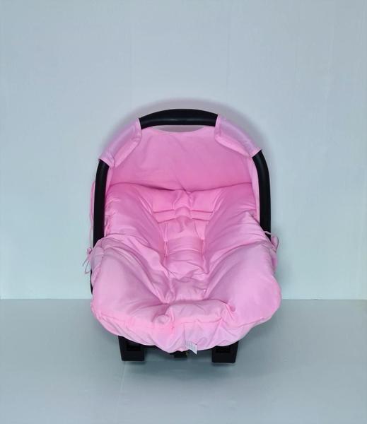 Imagem de Capa Para Bebe Conforto Com Capota MicroPercal 200 Fios 2 Peças Acolchoada Rosa