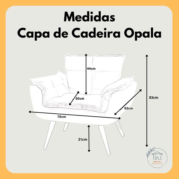 Imagem de Capa Para Cadeira Poltrona Opala Malha Gel Premium Avulsa Sala Quarto Escritório Diversas Cores 1 Unidade