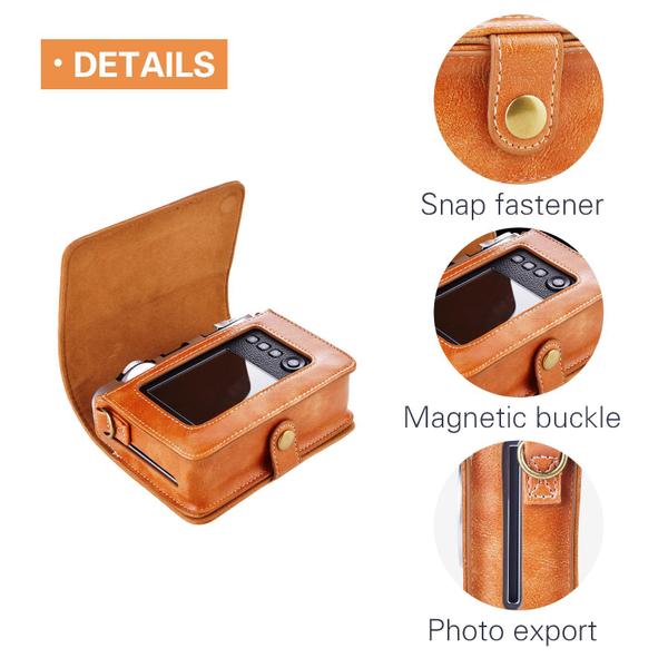 Imagem de Capa para câmera Rieibi Instax Mini EVO Retro PU Leather Brown