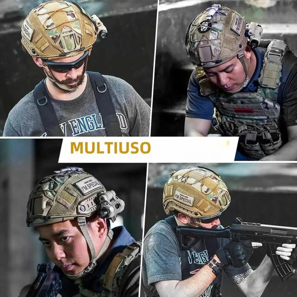 Imagem de Capa para Capacete Tático Multicam - Paintball, Caça e Tiro Esportivo