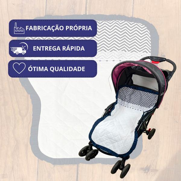 Imagem de Capa para Carrinho de Bebê com Mosquiteiro 02 Peças Diversas Cores