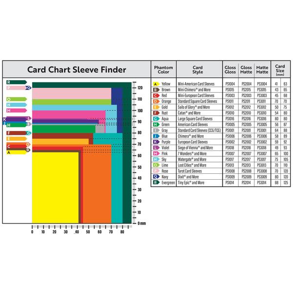 Imagem de Capa para cartas Capstone Games Phantom Brown 43x65mm, pacote com 50