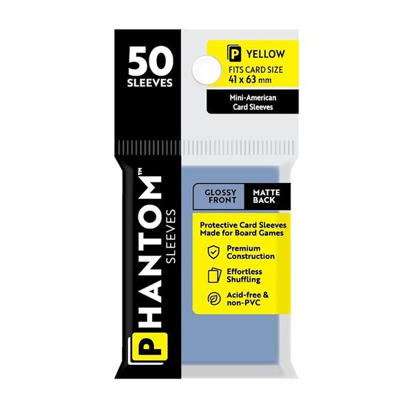 Capa para cartas Capstone Games Phantom Yellow 41x63mm, pacote com 50 Imagem de Capa para cartas Capstone Games Phantom Yellow 41x63mm, pacote com 50