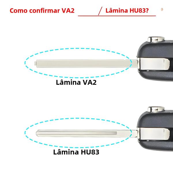 Imagem de Capa para Chave de Carro Citroen e Peugeot - C2, C3, C4, C5, C6, 107, 207, 307, 407