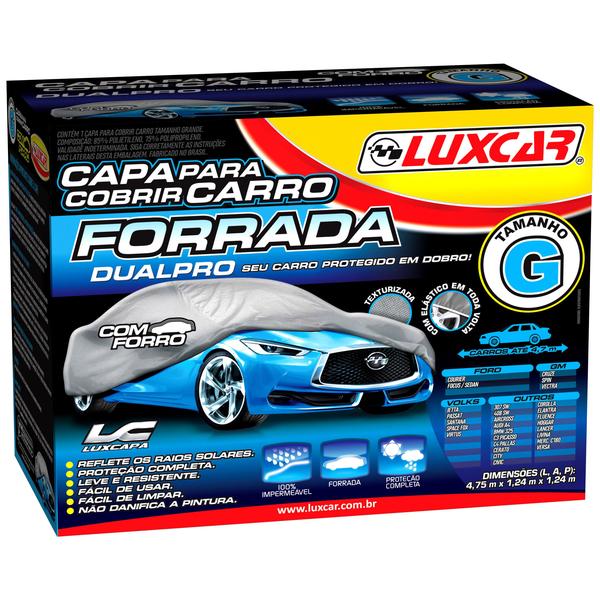 Imagem de Capa Para Cobrir Carro Forrada Impermeável Luxcar Tamanho G