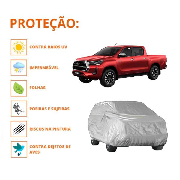 Capa Para Cobrir Carro Toyota Hillux Proteção Impermeável - Mosaner Store Imagem de Capa Para Cobrir Carro Toyota Hillux Proteção Impermeável