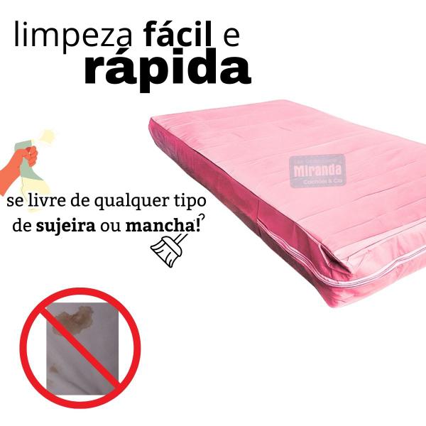 Imagem de Capa Para Colchão Berço Mini Cama Impermeável Com Ziper ROSA BEBÊ