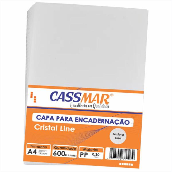 Imagem de Capa Para Encadernação Cristal Line A4 PP 0,30 600un