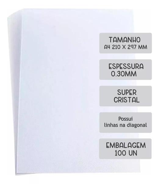 Imagem de Capa Para Encadernação Super Cristal Line A4 Pp 0,30mm 100un