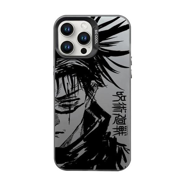 Imagem de Capa para iPhone Jujutsu Kaisen - Banhada a Prata - Modelos 15, 14, 13, 12, 11, X, XR, XS, 8, 7, Pro e Max