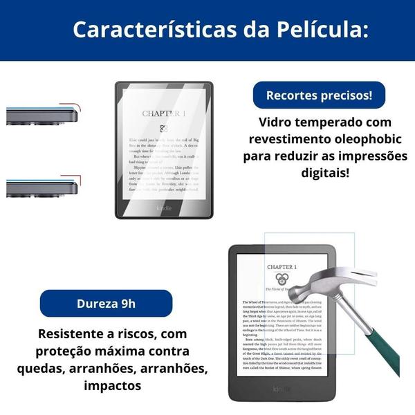 Imagem de Capa Para Kindle 11 Geração Interior De Camurça + Película