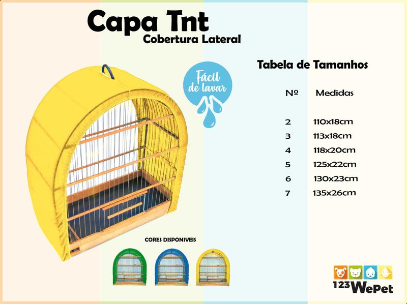 Imagem de Capa Para Lateral de Gaiola Colorido Tnt 135cmx22cm N7 12un