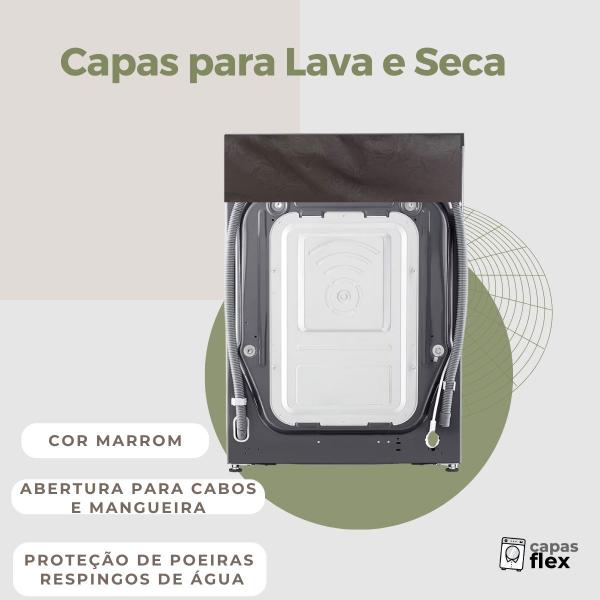 Imagem de Capa para lava e seca brastemp 10kg  bnc10as- bno10as transparente flex