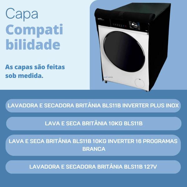 Imagem de Capa para lava e seca britânia 10kg bls11 impermeável