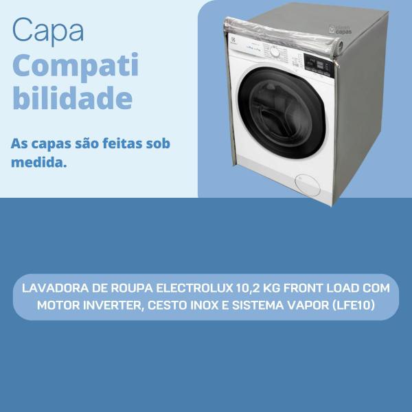 Imagem de Capa para lava e seca electrolux 10.2kg lfe transparente