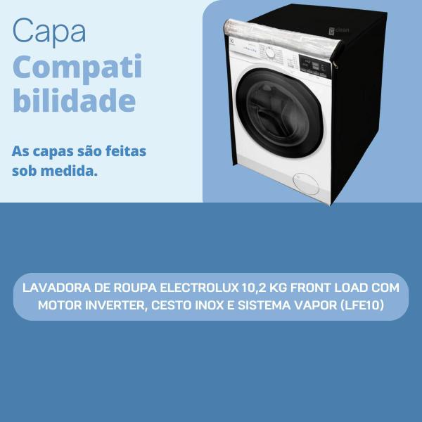 Imagem de Capa para lava e seca electrolux 10.2kg lfe transparente